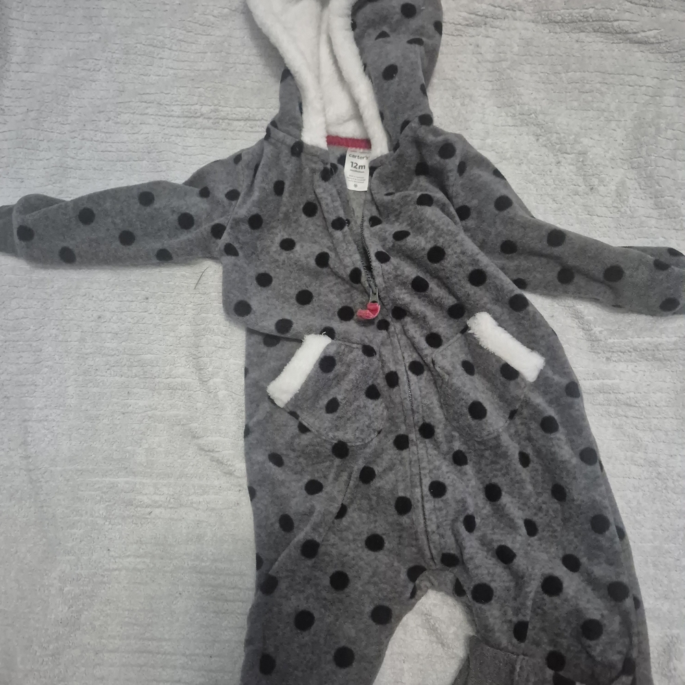 Carter's Gray Polka Dot Kids Jacket
